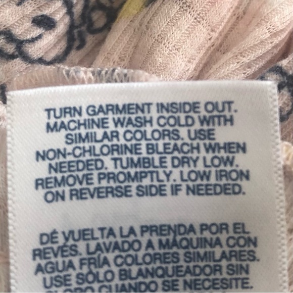 Angels Forever Young Women's Size M Floral Print Shirt Elastic Waist 3/4 Sleeve - Picture 8 of 10